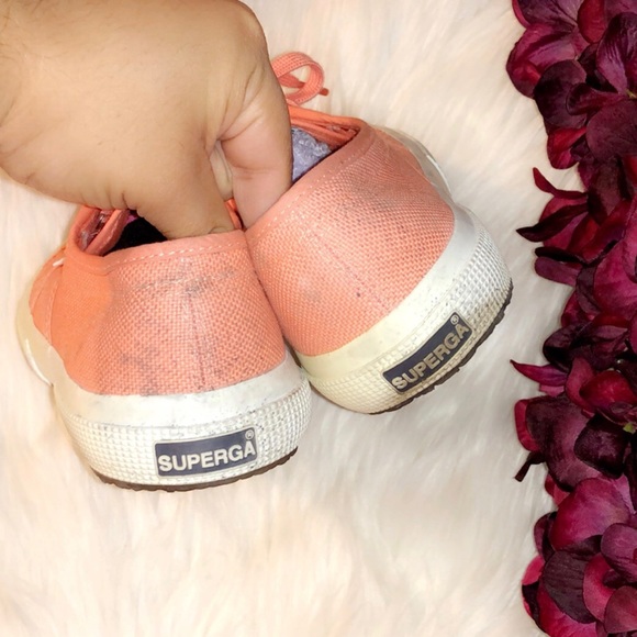 SUPERGA Coral Canvas Tie Sneakers - Picture 4 of 6